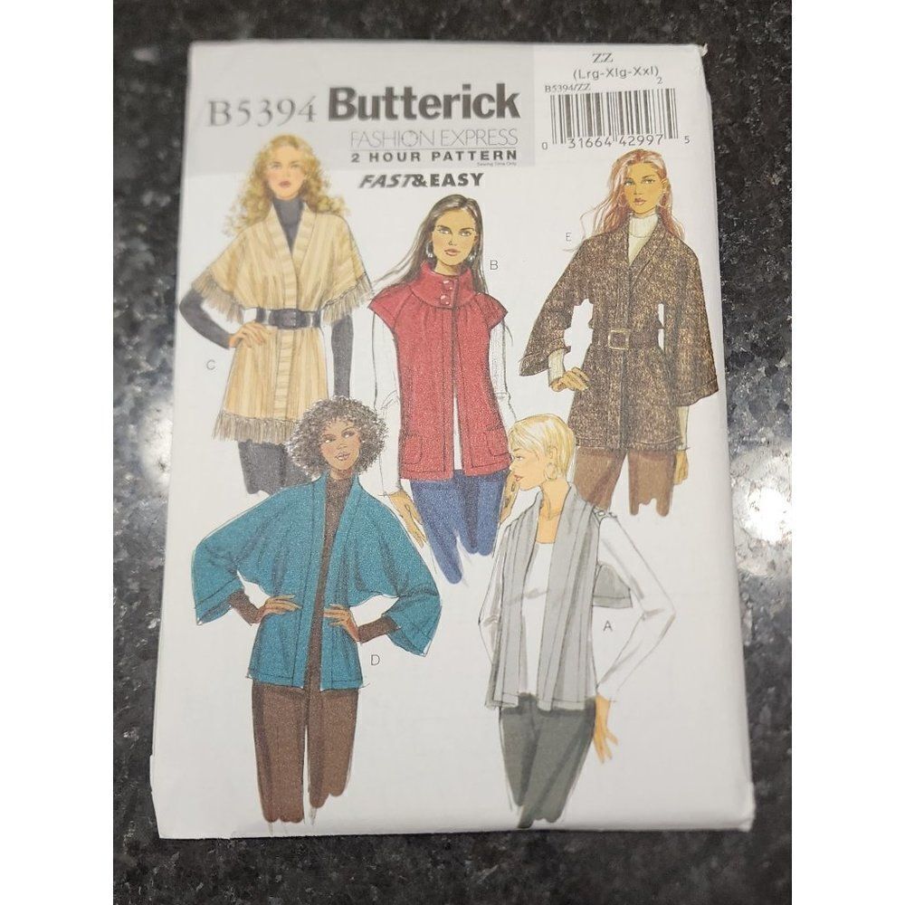 Butterick Uncut 2 Hour Fast & Easy Sewing Pattern B5394